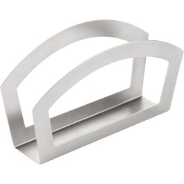 ERK Portatovaglioli In Acciaio Inox 18/0 Lucidato A Specchio – Con Piedini In Gomma E Molla, Per Tovaglioli 33x33 Cm (Piega 1/8), Dimensioni 10x12x19 Cm - 2