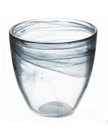 Bicchiere acqua vetro bombato Ø 8,6 x h 9 cm nero sfumato Alabastro