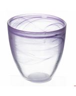 Bicchiere acqua vetro bombato Ø 8,6 x h 9 cm Viola sfumato Alabastro