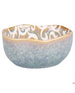 Ciotola tonda In ceramica Ø 12,5 x h 6 cm Azzurro chiaro/Beige