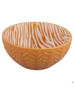 Ciotola tonda In ceramica Ø 12,5 x h 5,8 cm Arancione/Bianco Reactive