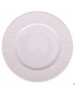 Piatto piano in porcellana Ø 27,2 x h 2,5 cm bordo lavorato colore Panna Horeca