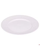 Piatto frutta in porcellana Ø 22,3 x h 2,5 cm bordo lavorato colore Panna Horeca