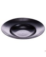 Piatto fondo in gres ruvido Ø 28 x h 5,5 cm colore Nero Horeca