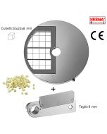 Disco e coltello per cubettare 20X20x8 mm per Chef Pizza Inox Celme