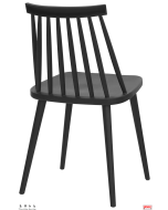 Sedie con struttura di polipropilene per esterni opzione 8 colori-Nero