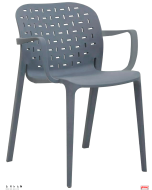 Poltroncine in polipropilene rinforzate fibra di vetro colore-G-Grigio