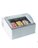 Congelatore gelato da banco Cupola trasparente 3 gusti da 5 Lt. o 6 gusti da 2.5 Lt.