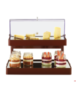 Alzata refrigerata completa di 1Pz vassoio con cupola/ un espositore 