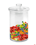 Vaso vetro con coperchio 14 x h 29,5 cm