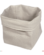 Cestino per pane tessuto cotone 11 x 11 x h 15 cm opzione cuscino riscaldato