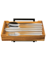 Cassetta in legno quadrata Life 35x35x8h cm