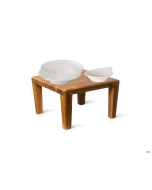 Alzata quadrata in legno Life 25x25x h 15 cm