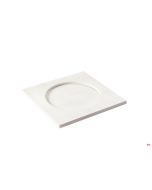 Base per vaso in vetro bianco 20x20xH 1 cm 