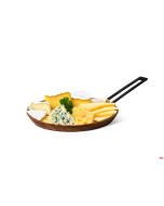 Tagliere in legno tondo con un manico ø 25 cm