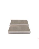 Espositore neutro in legno bianco / wengè set completo