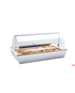 Cestino pane Buffet in acciaio inox con cupola 50x30 cm