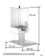  Distributore succhi refrigerato base in acciaio inox Lt. 12,0