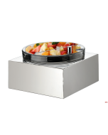 Portamacedonia/yogurt refrigerato 24x24 cm inox 18/10 C/coperchio