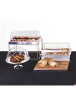 Composizione Vassoio affettati refrigerato cesta pane Porta-torta