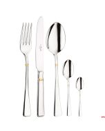 Set posate pezzatura completa inox 18/10 Spessore 3,0 mm Leonardo filo oro Pinti