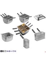 Pentola cuocipasta a induzione e tutti fuochi inox 18/10 Lt. 22