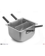 Pentola cuocipasta a induzione con 2 settori inox 18/10 Lt. 22 Pinti