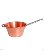 Paiolo in rame per polenta 26 cm con manico in inox professionale Pinti
