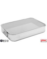 Teglia inox satinata con manici snodabili 40 cm Pinti