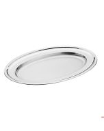 Piatto da portata ovale bordato pesante cm 53x35 spessore 0,8 mm