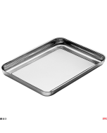 Vassoi pasticceria rettangolari inox 