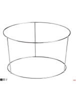 Alzata filo grande per pasticcini o torte Ø 32 e 36 cm H 20 cm