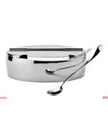 Zuccheriera ovale in acciaio inox 18/10 completa di 2 cucchiaini
