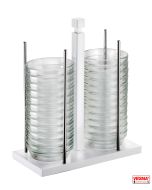 Porta ciotole con 24 Pezzi di ciotole in vetro da Ø 12 cm Pintinox