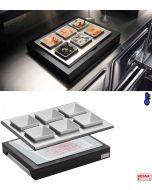 Vassoio refrigerato con 6 ciotole in porcellana