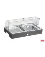 Vassoio refrigerato porta uova e verdure completo di base Carbone