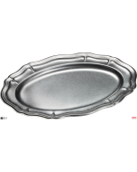 Sottopiatto vassoio inox 18/10 Stone washed ovale 47 x 32 cm Chippendale
