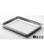 Bacinelle inox forate Gastronorm 2/1 h da 20 a 200 mm