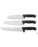 Coltelli professionali Macellaio e Santoku acciaio Mobybdenum V. lama da 18 a 25 cm Pintinox