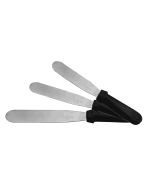 Spatole dritta inox con manico silicone nero cm da 16 a 29