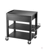 Carrello multifunzione apribile in legno colore Wenge Pinti