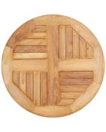 Piano in legno Teak per esterno Ø 80 cm 2 pezzi