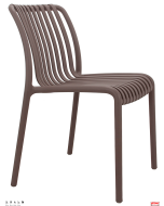 Sedia in polipropilene rinforzato per esterni colore con opzioni 8 colori-DG-Grigione