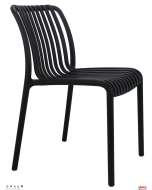 Sedia in polipropilene rinforzato per esterni colore con opzioni 8 colori-Nero