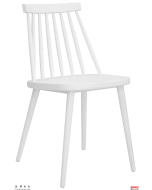 Sedie con struttura di polipropilene per esterni opzione 8 colori-Bianco