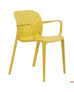 Poltroncina in polipropilene rinforzate fibra di vetro colore Senape