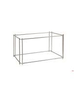 Alzata a filo base rettangolare inox 50x30xH 27,5 cm