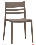 Sedia struttura polipropilene rinforzata opzione 4 colori -DG-Grigione