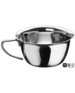 Tazza brodo Lit. 0,5 Ø 11,5 x h 6 cm con manico in inox per comunità ed enti 