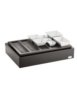 Vassoio porta porcellane struttura legno MDF 46x64xh14 cm